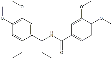 N-[1-(2-ethyl-4,5-dimethoxyphenyl)propyl]-3,4-dimethoxybenzamide Struktur