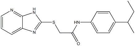 N-(4-sec-butylphenyl)-2-(3H-imidazo[4,5-b]pyridin-2-ylsulfanyl)acetamide Struktur