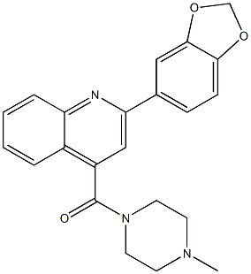 2-(1,3-benzodioxol-5-yl)-4-[(4-methyl-1-piperazinyl)carbonyl]quinoline Struktur