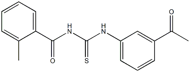 N-(3-acetylphenyl)-N'-(2-methylbenzoyl)thiourea Struktur