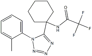 2,2,2-trifluoro-N-{1-[1-(2-methylphenyl)-1H-tetraazol-5-yl]cyclohexyl}acetamide Struktur