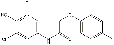 N-(3,5-dichloro-4-hydroxyphenyl)-2-(4-methylphenoxy)acetamide Struktur