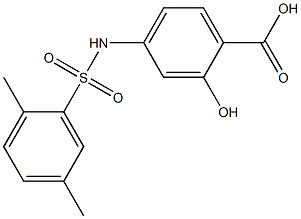 4-{[(2,5-dimethylphenyl)sulfonyl]amino}-2-hydroxybenzoic acid Struktur