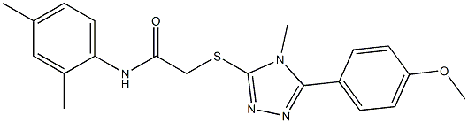 N-(2,4-dimethylphenyl)-2-{[5-(4-methoxyphenyl)-4-methyl-4H-1,2,4-triazol-3-yl]sulfanyl}acetamide Struktur