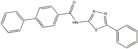 N-(5-phenyl-1,3,4-thiadiazol-2-yl)[1,1'-biphenyl]-4-carboxamide Struktur