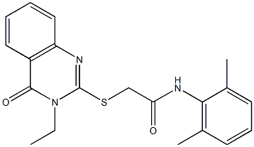 N-(2,6-dimethylphenyl)-2-[(3-ethyl-4-oxo-3,4-dihydroquinazolin-2-yl)sulfanyl]acetamide Struktur