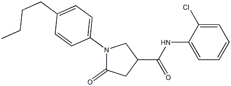 1-(4-butylphenyl)-N-(2-chlorophenyl)-5-oxopyrrolidine-3-carboxamide Struktur