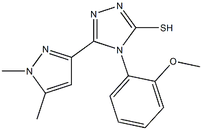 5-(1,5-dimethyl-1H-pyrazol-3-yl)-4-(2-methoxyphenyl)-4H-1,2,4-triazole-3-thiol Struktur