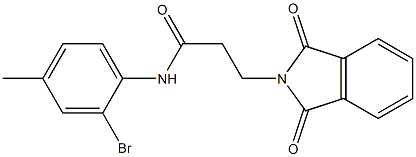 N-(2-bromo-4-methylphenyl)-3-(1,3-dioxo-1,3-dihydro-2H-isoindol-2-yl)propanamide Struktur