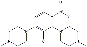 1-[2-chloro-6-nitro-3-(4-methyl-1-piperazinyl)phenyl]-4-methylpiperazine Struktur