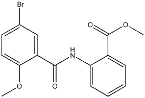 methyl 2-[(5-bromo-2-methoxybenzoyl)amino]benzoate Struktur