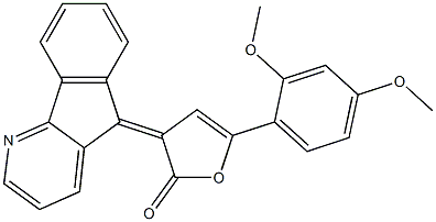 5-(2,4-dimethoxyphenyl)-3-(5H-indeno[1,2-b]pyridin-5-ylidene)-2(3H)-furanone Struktur