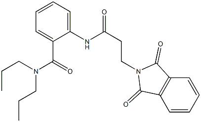 2-{[3-(1,3-dioxo-1,3-dihydro-2H-isoindol-2-yl)propanoyl]amino}-N,N-dipropylbenzamide Struktur