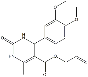 allyl 4-(3,4-dimethoxyphenyl)-6-methyl-2-oxo-1,2,3,4-tetrahydro-5-pyrimidinecarboxylate Struktur