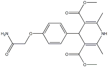 dimethyl 4-[4-(2-amino-2-oxoethoxy)phenyl]-2,6-dimethyl-1,4-dihydropyridine-3,5-dicarboxylate Struktur