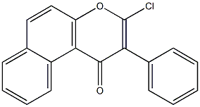 3-chloro-2-phenyl-1H-benzo[f]chromen-1-one Struktur