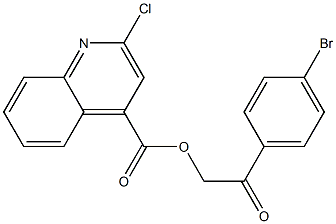 2-(4-bromophenyl)-2-oxoethyl 2-chloro-4-quinolinecarboxylate Struktur