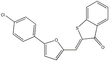 2-{[5-(4-chlorophenyl)-2-furyl]methylene}-1-benzothiophen-3(2H)-one Struktur