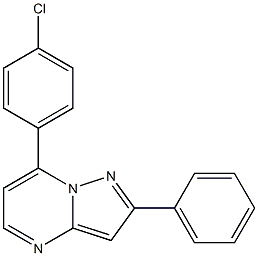 7-(4-chlorophenyl)-2-phenylpyrazolo[1,5-a]pyrimidine Struktur