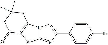 2-(4-bromophenyl)-6,6-dimethyl-6,7-dihydroimidazo[2,1-b][1,3]benzothiazol-8(5H)-one Struktur