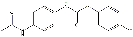 N-[4-(acetylamino)phenyl]-2-(4-fluorophenyl)acetamide Struktur