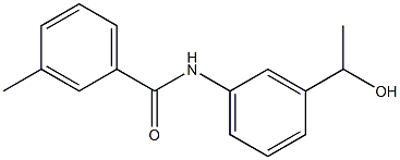 N-[3-(1-hydroxyethyl)phenyl]-3-methylbenzamide Struktur