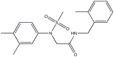 2-[3,4-dimethyl(methylsulfonyl)anilino]-N-(2-methylbenzyl)acetamide Struktur