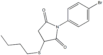 1-(4-bromophenyl)-3-(butylsulfanyl)-2,5-pyrrolidinedione Struktur