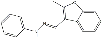 2-methyl-1-benzofuran-3-carbaldehyde phenylhydrazone Struktur