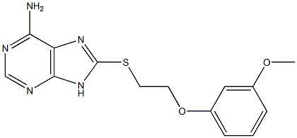 8-{[2-(3-methoxyphenoxy)ethyl]sulfanyl}-9H-purin-6-amine Struktur