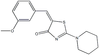 5-(3-methoxybenzylidene)-2-(1-piperidinyl)-1,3-thiazol-4(5H)-one Struktur