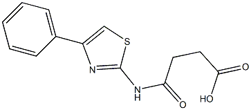 4-oxo-4-[(4-phenyl-1,3-thiazol-2-yl)amino]butanoic acid Struktur