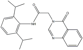 N-(2,6-diisopropylphenyl)-2-(4-oxo-3(4H)-quinazolinyl)acetamide Struktur