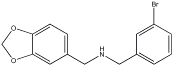 1,3-benzodioxol-5-yl-N-(3-bromobenzyl)methanamine Struktur