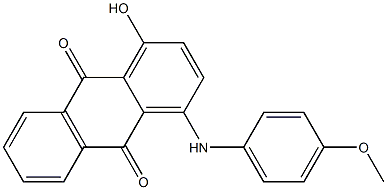 1-hydroxy-4-{[4-(methyloxy)phenyl]amino}anthracene-9,10-dione Struktur