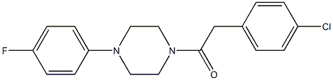 1-[(4-chlorophenyl)acetyl]-4-(4-fluorophenyl)piperazine Struktur