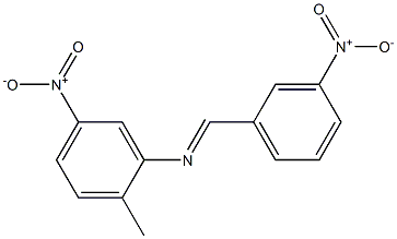 2-methyl-5-nitro-N-(3-nitrobenzylidene)aniline Struktur