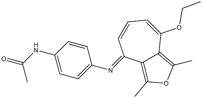 N-{4-[(8-ethoxy-1,3-dimethyl-4H-cyclohepta[c]furan-4-ylidene)amino]phenyl}acetamide Struktur