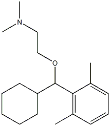 N-{2-[cyclohexyl(2,6-dimethylphenyl)methoxy]ethyl}-N,N-dimethylamine Struktur