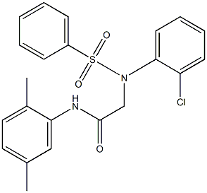 2-[2-chloro(phenylsulfonyl)anilino]-N-(2,5-dimethylphenyl)acetamide Struktur