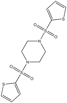 1,4-bis(2-thienylsulfonyl)piperazine Struktur