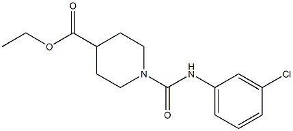 ethyl 1-[(3-chloroanilino)carbonyl]-4-piperidinecarboxylate Struktur