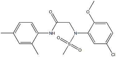 2-[5-chloro-2-methoxy(methylsulfonyl)anilino]-N-(2,4-dimethylphenyl)acetamide Struktur