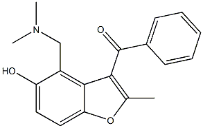 {4-[(dimethylamino)methyl]-5-hydroxy-2-methyl-1-benzofuran-3-yl}(phenyl)methanone Struktur