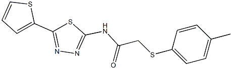 2-[(4-methylphenyl)sulfanyl]-N-[5-(2-thienyl)-1,3,4-thiadiazol-2-yl]acetamide Struktur