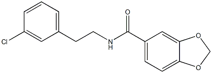 N-[2-(3-chlorophenyl)ethyl]-1,3-benzodioxole-5-carboxamide Struktur