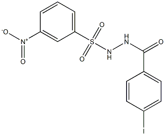 3-nitro-N'-(4-iodobenzoyl)benzenesulfonohydrazide Struktur