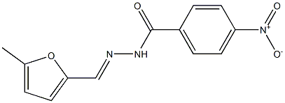 4-nitro-N'-[(5-methyl-2-furyl)methylene]benzohydrazide Struktur