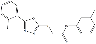 N-(3-methylphenyl)-2-{[5-(2-methylphenyl)-1,3,4-oxadiazol-2-yl]sulfanyl}acetamide Struktur