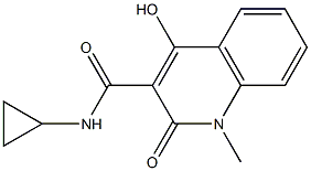 N-cyclopropyl-4-hydroxy-1-methyl-2-oxo-1,2-dihydro-3-quinolinecarboxamide Struktur